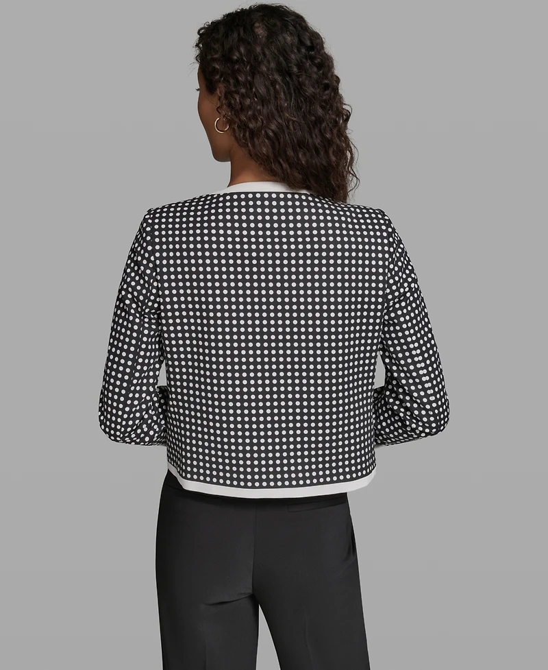 Karl Lagerfeld Paris Women's Cropped Woven Jacket