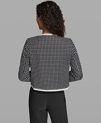 Karl Lagerfeld Paris Women's Cropped Woven Jacket