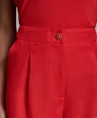 Karl Lagerfeld Paris Women's Mid-Rise Woven Shorts