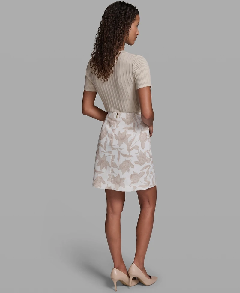 Karl Lagerfeld Paris Women's Printed Mini Skirt