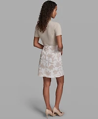 Karl Lagerfeld Paris Women's Printed Mini Skirt