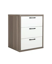 sumyeg Modern Dresser Nightstand with 3 Slide-Out Drawers