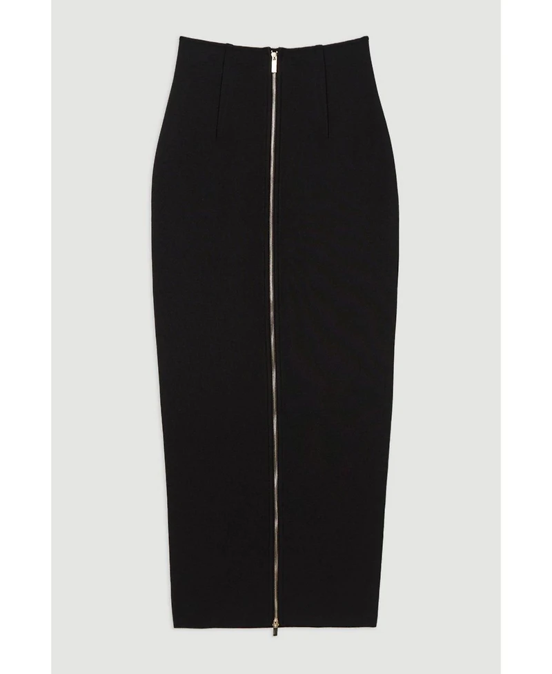 Karen Millen Women's Figure Form Zip Maxi Skirt
