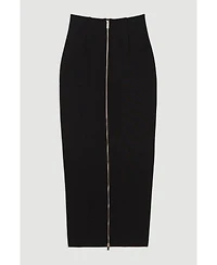 Karen Millen Women's Figure Form Zip Maxi Skirt