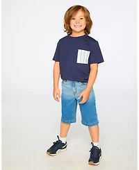 Deux par Deux Big Boys Jersey T-Shirt with Chest Pocket