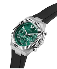 Guess Men's Multi-Function Black Silicone Watch, 44mm