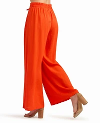 Bcx Women's Gauze Wide-Leg Pants