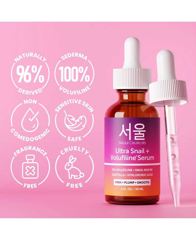 Seoul Ceuticals Korean Skincare Volufiline Snail Mucin Serum