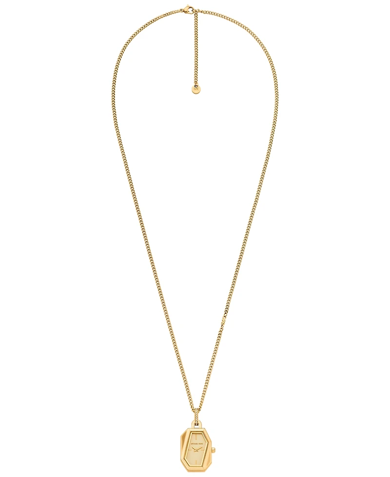 Michael Kors Women's Suri Quartz Two-Hand Gold Stainless Steel Pendant Watch 24mm