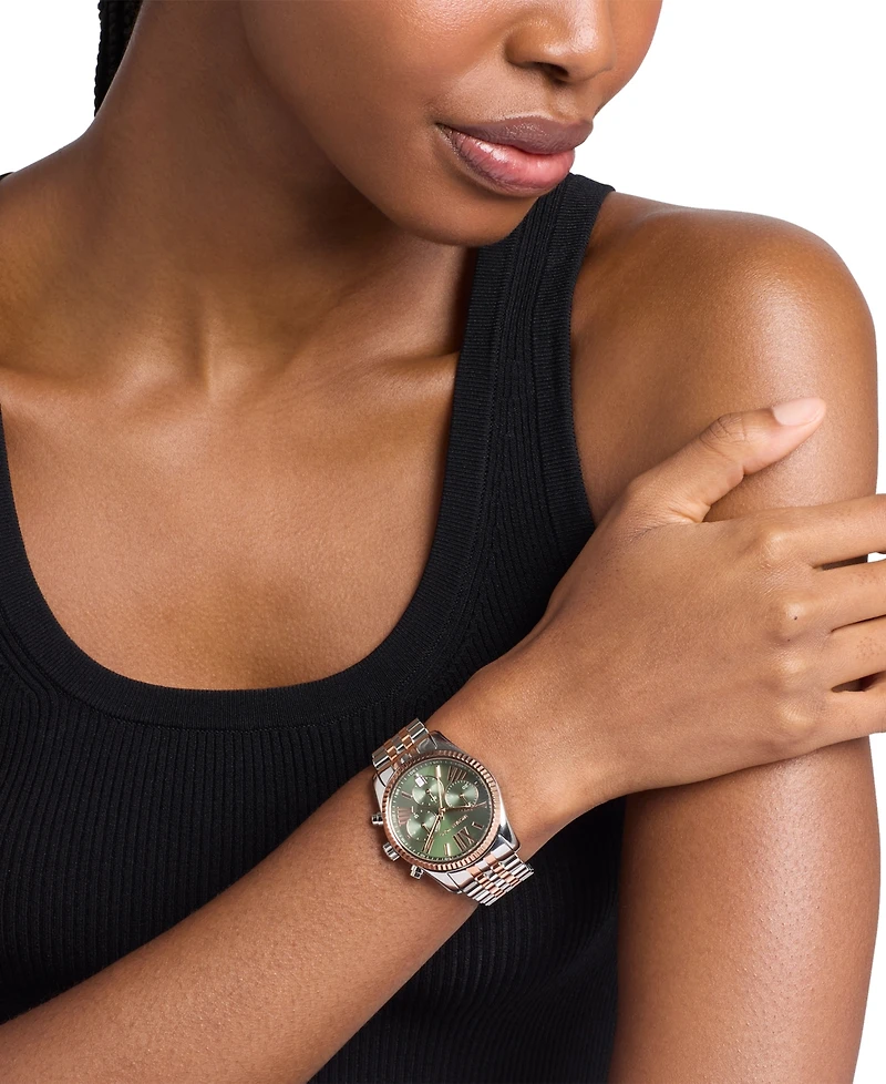 Michael Kors Women's Lexington Quartz Chronograph Two-Tone Stainless Steel Watch 38mm