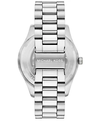 Michael Kors Men's Lexington Quartz Chronograph Silver Stainless Steel Watch 45mm