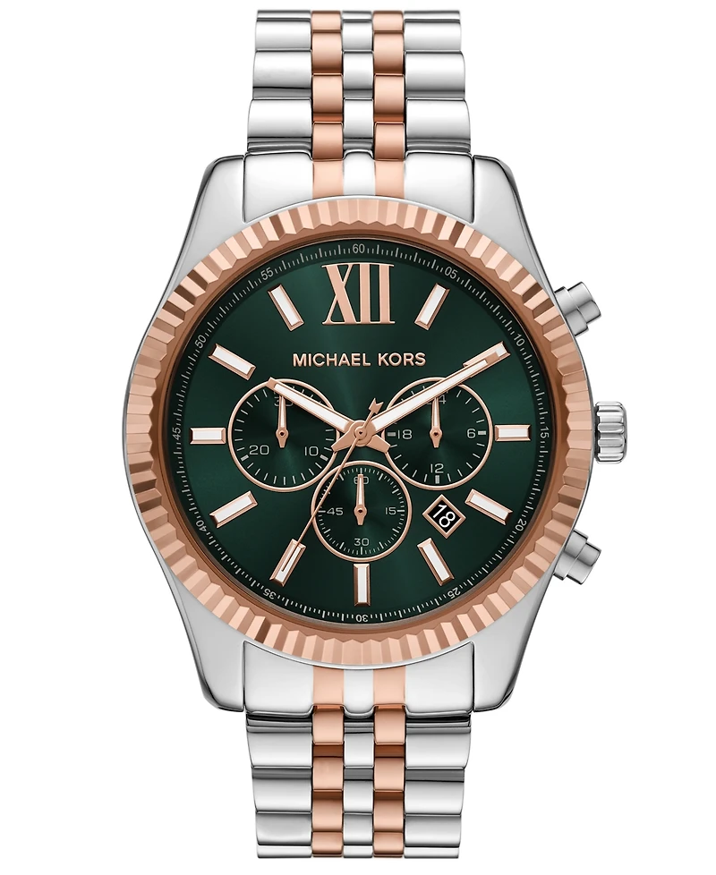 Michael Kors Men's Lexington Quartz Chronograph Two-Tone Stainless Steel Watch 45mm