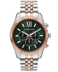 Michael Kors Men's Lexington Quartz Chronograph Two-Tone Stainless Steel Watch 45mm