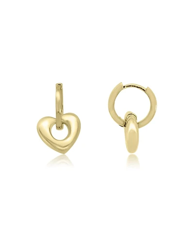 The Lovery Heart Huggie Hoop Earrings 14K Gold-Plated Sterling Silver
