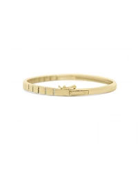The Lovery Ribbed Cz Bangle 14K Gold Plated Sterling Silver