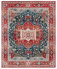 Lauren Ralph Lauren Camille LRL1225A Red and Navy 8' X 10' Area Rug
