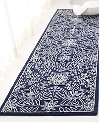 Lauren Ralph Lauren Etienne LRL6603N Navy and Ivory 2'3" X 7' Runner Area Rug