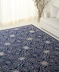 Lauren Ralph Lauren Etienne LRL6603N Navy and Ivory 8' X 10' Area Rug