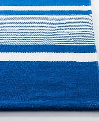 Lauren Ralph Lauren Hanover Stripe LRL2461C Blue 5' X 8' Outdoor Area Rug