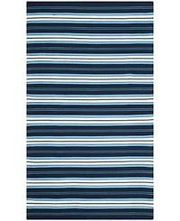 Lauren Ralph Lauren Leopold Stripe LRL2462A Navy 5' X 8' Outdoor Area Rug