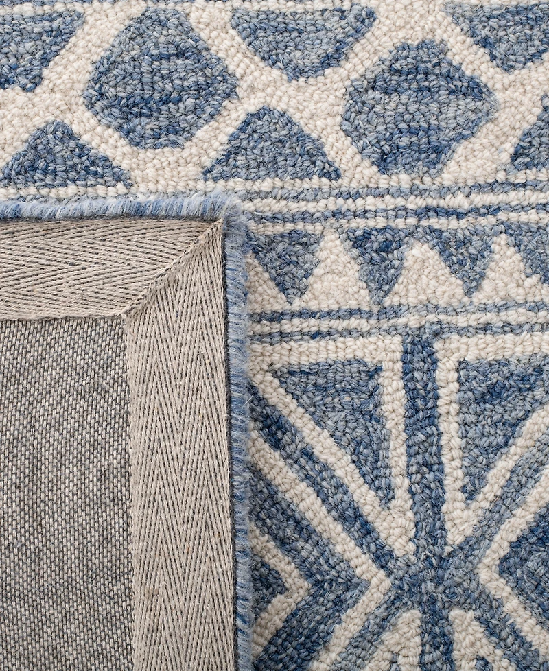 Lauren Ralph Lauren Theresa LRL6650A Ivory and Blue 5' X 8' Area Rug