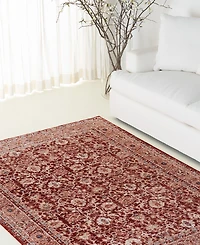 Lauren Ralph Lauren Warwick LRL1310B Oxblood 5'3" X 7'6" Area Rug