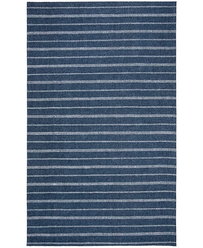 Lauren Ralph Lauren Miles Stripe LRL6400D Navy 5' X 8' Area Rug
