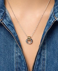 Ana Luisa Palmer Two-Tone Hoops Necklace