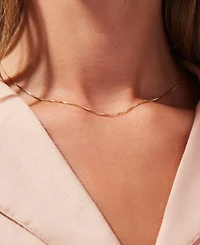 Ana Luisa Jo Gold-Plated Silver Box Chain Necklace