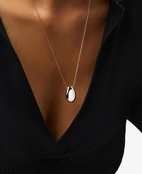 Ana Luisa Pebble Rhodium-Plated Pendant Necklace