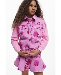 Desigual Girls Girls's Short denim floral skirt