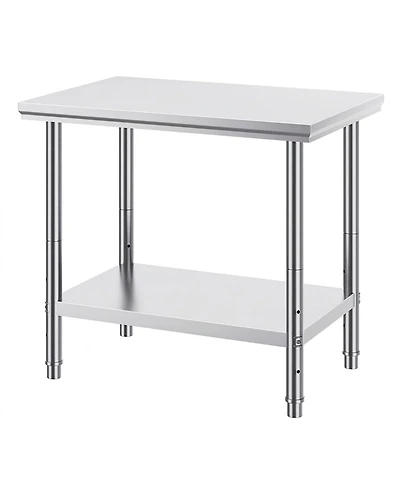Sugift Stainless Steel Prep Table 900x600x800 mm 700 lbs Load Capacity