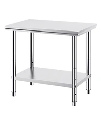 Sugift Stainless Steel Prep Table 900x600x800 mm 700 lbs Load Capacity