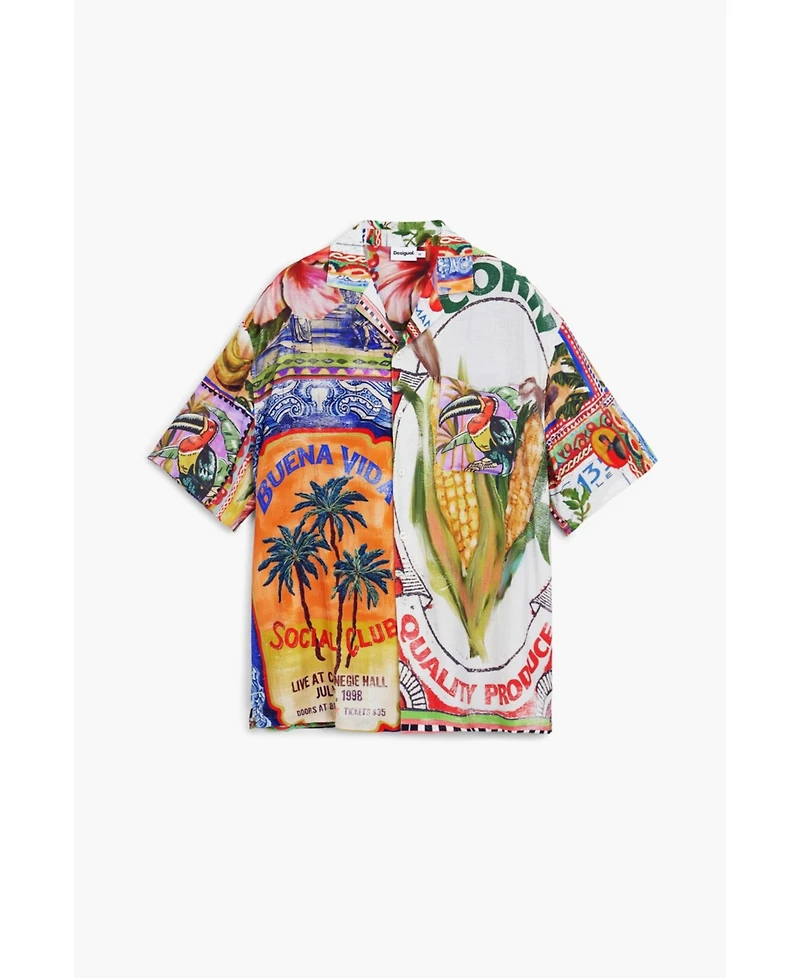 Desigual Men's Short-sleeve postcard shirt