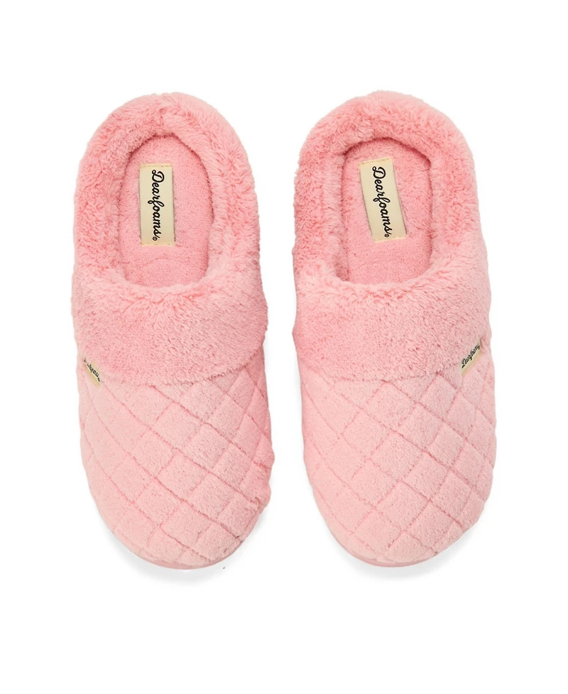 Dearfoams Women's Libby Quilted Terry Clog Slippers