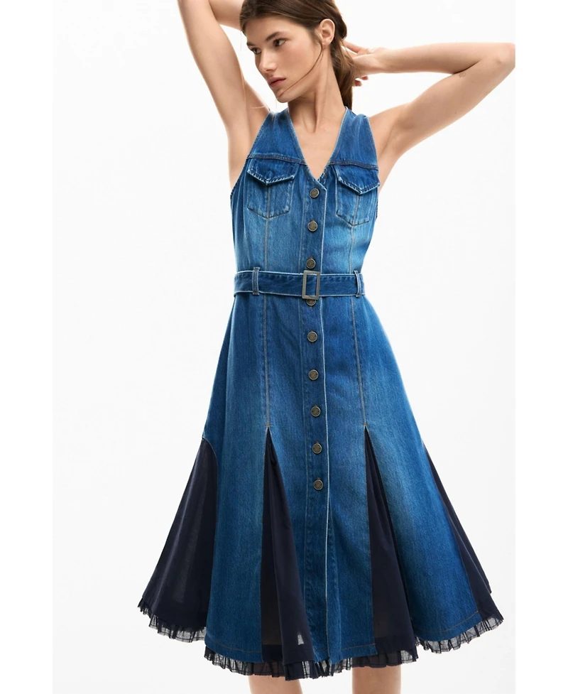 Desigual Women's Denim midi dress