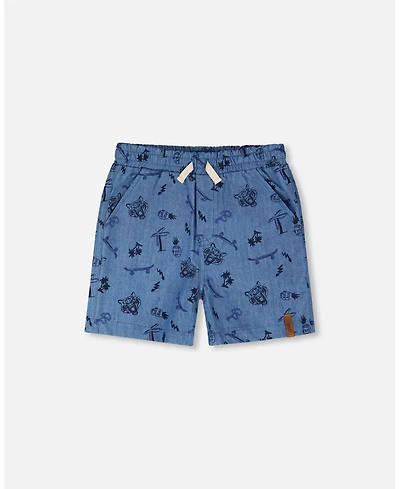 Deux par Deux Little Boys Chambray Shorts
