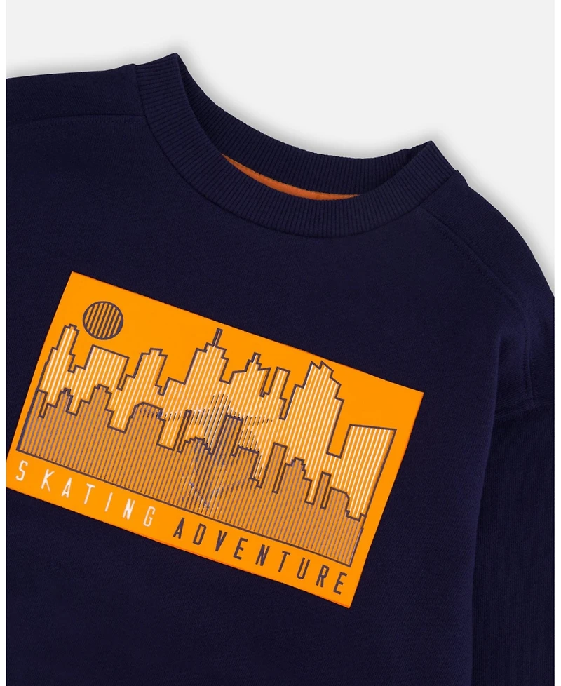 Deux par Deux Little Boys French Terry Sweatshirt