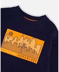 Deux par Deux Little Boys French Terry Sweatshirt