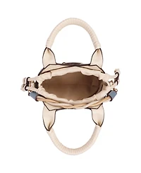 Tommy Bahama Demi Mini Woven Pu Tote – Mini Woven Faux Leather Top Handle and Crossbody Bag