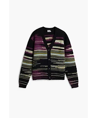 Desigual Men's Striped Cardigan Sweater