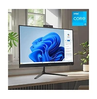 24" All-in-One Desktop Intel Core i3 1305U 8GB Ram Intel Uhd Graphics 512GB Ssd Windows 11 Home Full Hd Ips 120Hz - Black