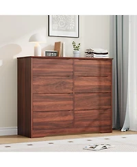 gaomon Wooden Dresser with Drawers, Tall Modern Closet with Deep Storage, Large Chest of Drawers with Wide Top