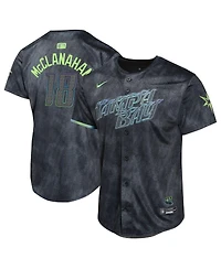 Nike Big Boys and Girls Shane McClanahan Charcoal Tampa Bay Rays 2024 City Connect Limited Player Jersey