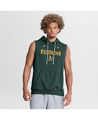 Nike Men's Green Athletics Authentic Collection Standard Issue Dri-fit Sleeveless Hoodie