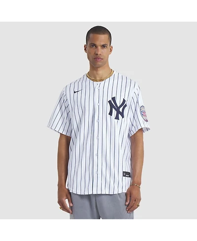 Nike Men's Cc Sabathia White New York Yankees 2025 Baseball Hall of Fame Name & Number Retired Replica Jersey