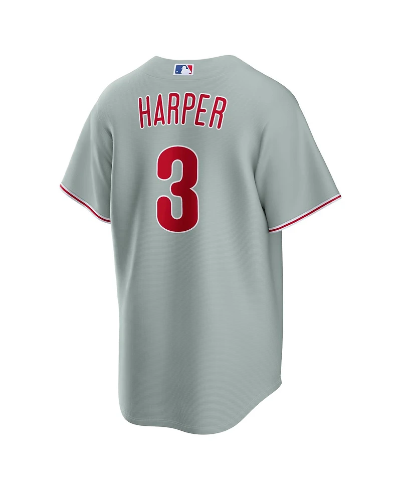 Nike Men's Bryce Harper Gray Philadelphia Phillies Road Replica Jersey
