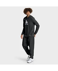 Nike Men's Black Los Angeles Dodgers Authentic Collection Dri-fit Long Sleeve Hoodie