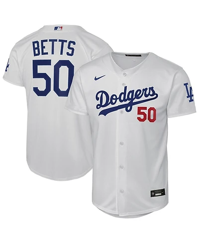 Nike Big Boys and Girls Mookie Betts White Los Angeles Dodgers Home Stadium Jersey