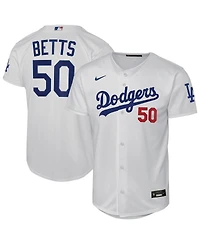 Nike Big Boys and Girls Mookie Betts White Los Angeles Dodgers Home Stadium Jersey